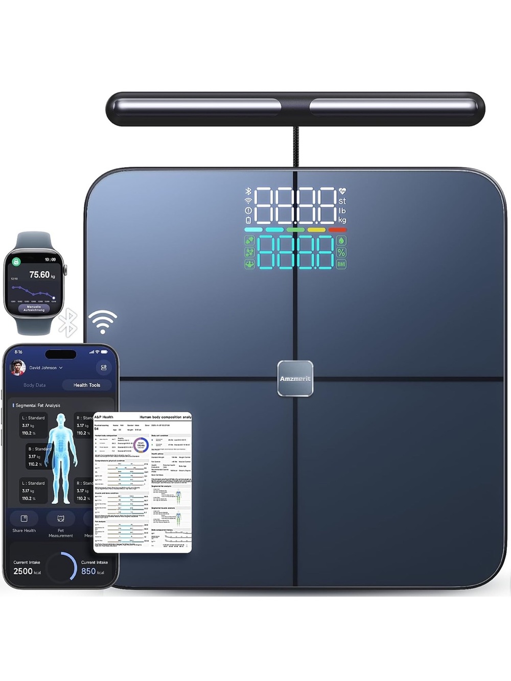 Smart Scale 8-electrode larger platform digital scale